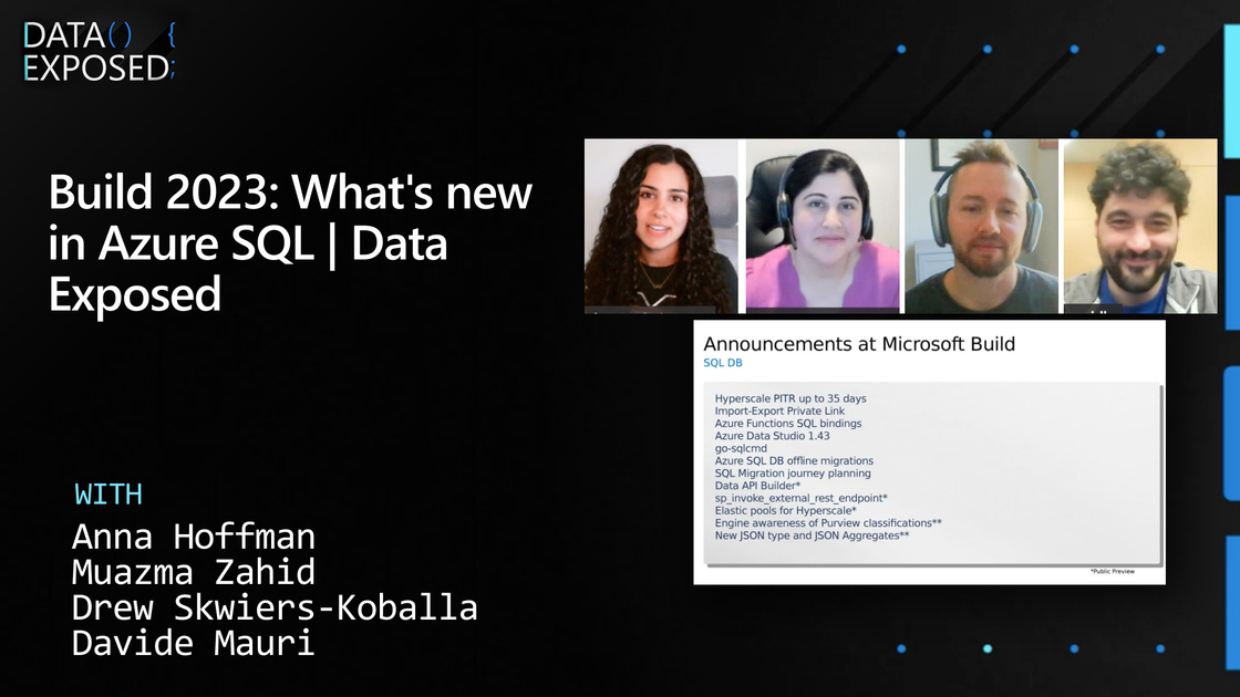 Screenshot vom Video: Microsoft Build 2023: Das ist neu bei Azure SQL